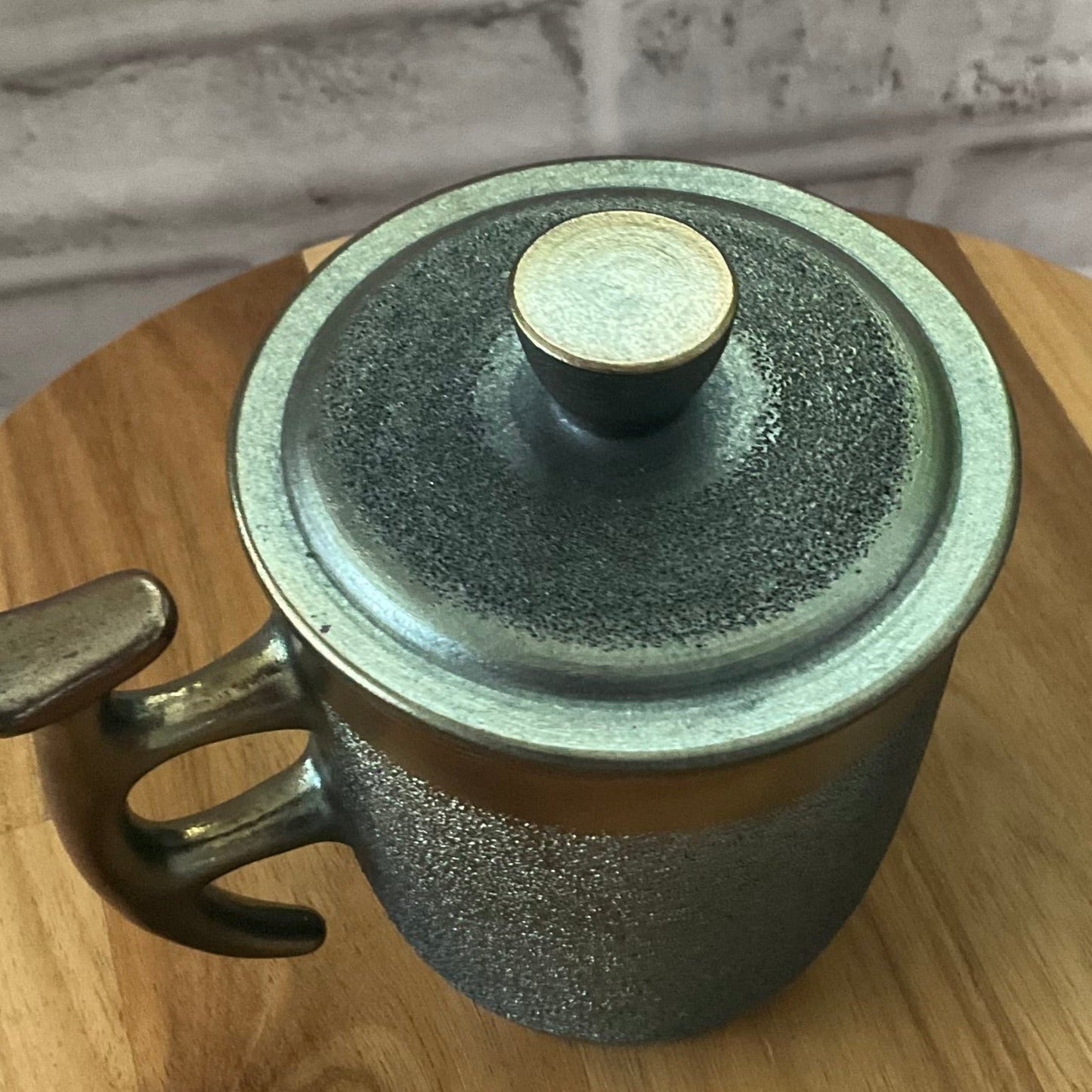 Bronzy Green - Blue w/ Lid - café la maison J.