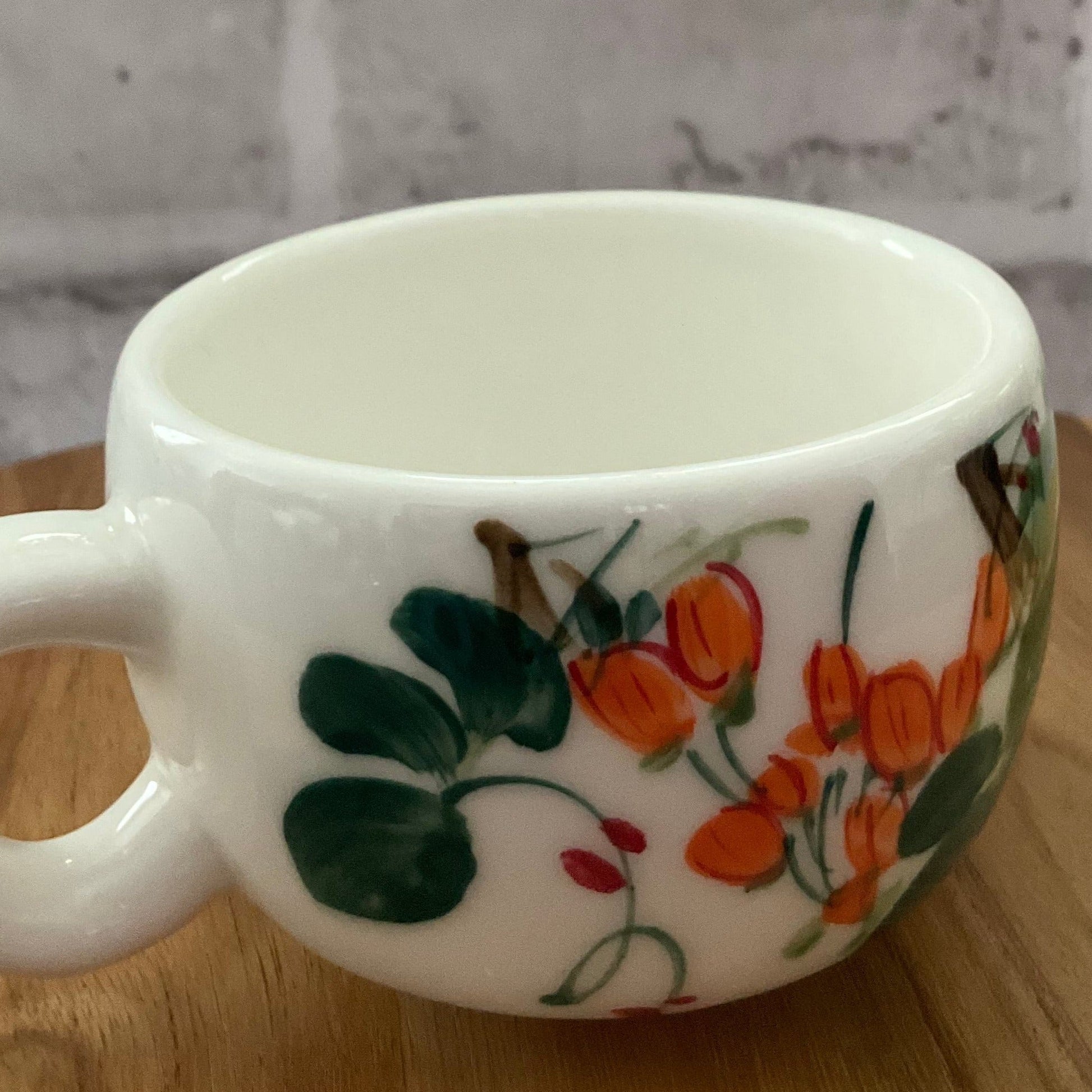 Campsis latte cup with saucer - café la maison J.