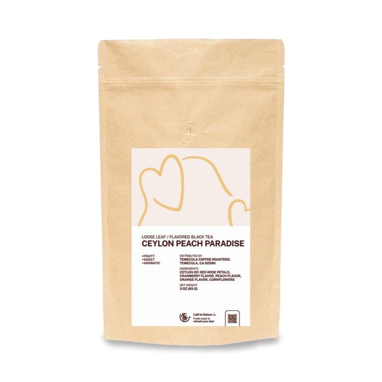 Ceylon Peach Flavored Black Tea - café la maison J.