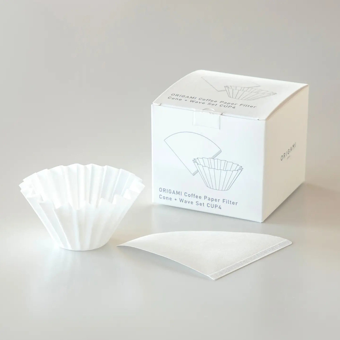 ORIGAMI Original Paper Filter (Cone + Wave Set) - café la maison J.