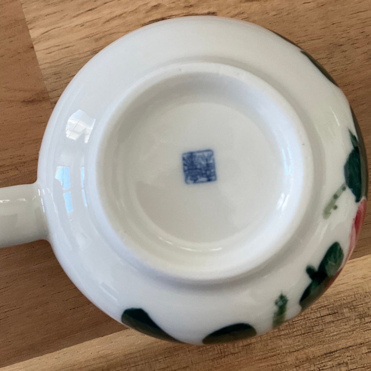 Peony latte cup with saucer - café la maison J.