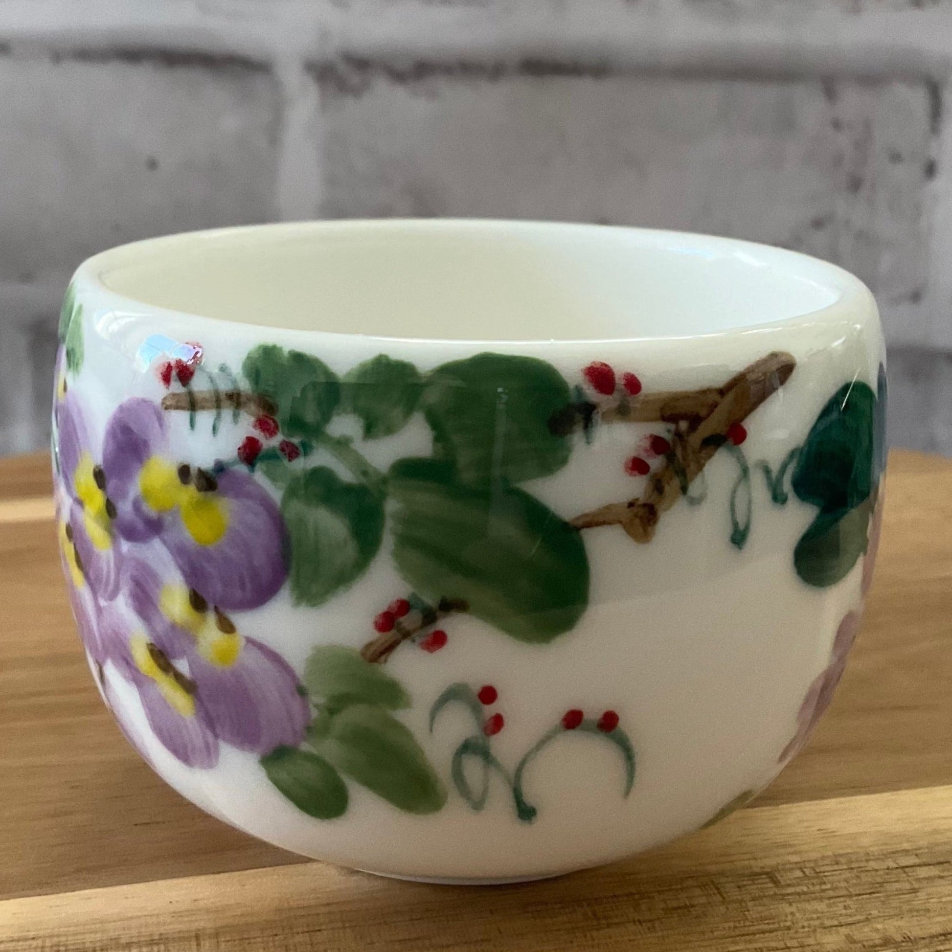 Wisteria latte cup with saucer - café la maison J.