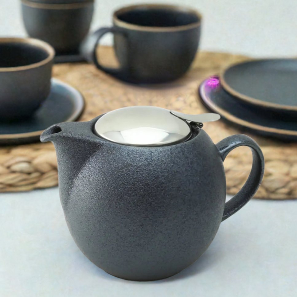 ZERO JAPAN Round Ceramic Teapot 24oz - café la maison J.