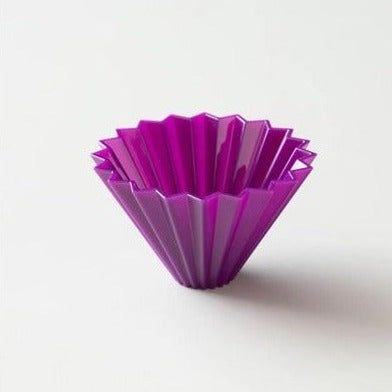 A purple  AS resin ORIGAMI Coffee Dripper Air in small size