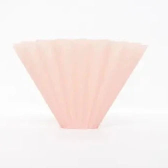 A pink AS resin ORIGAMI Coffee Dripper Air S