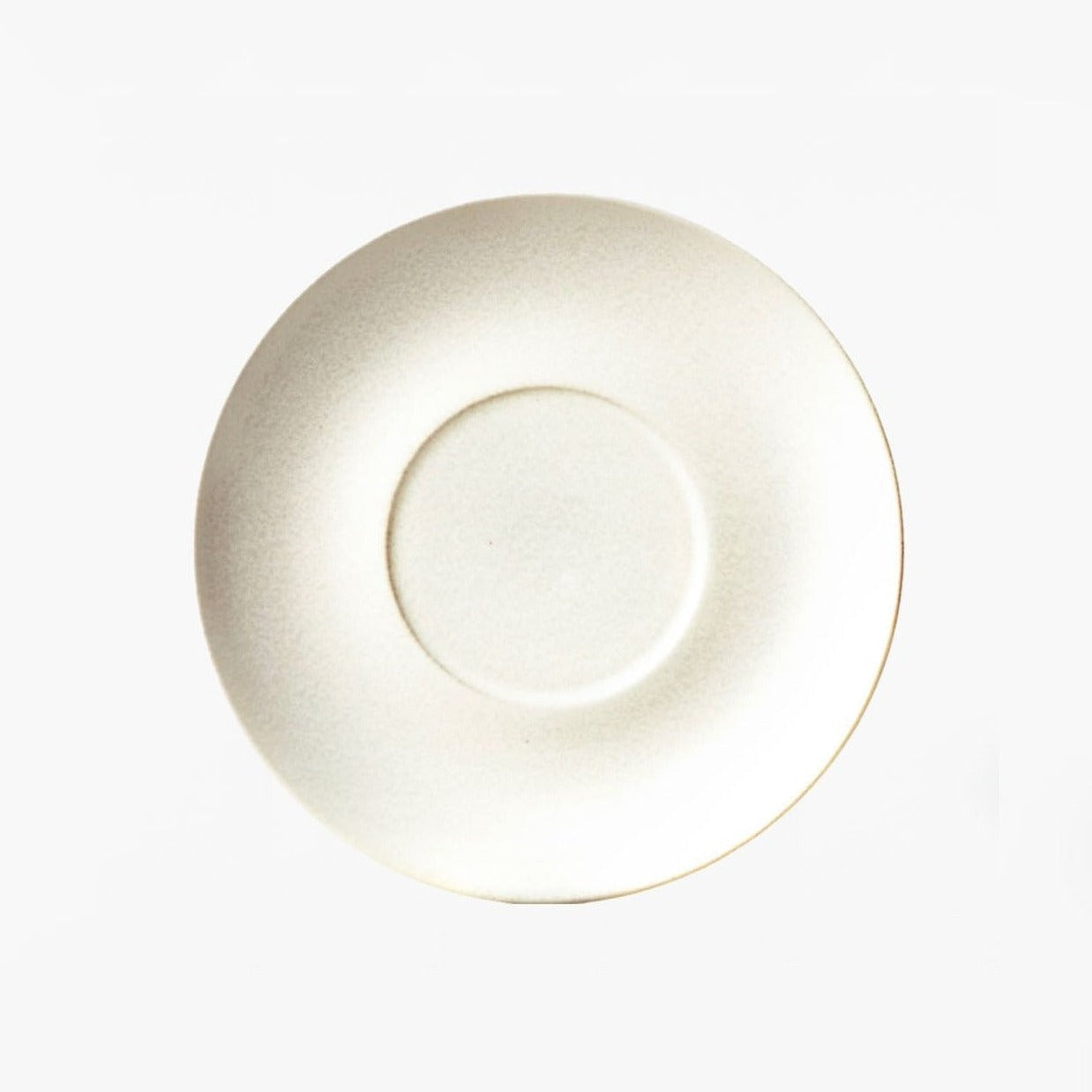 A vintage white ash color ORIGAMI Flare Saucer