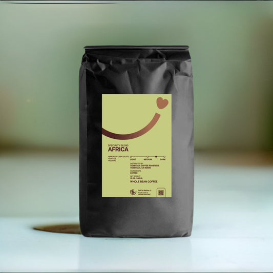 a 12oz whole bean blend coffee from three African countries - café la maison J.