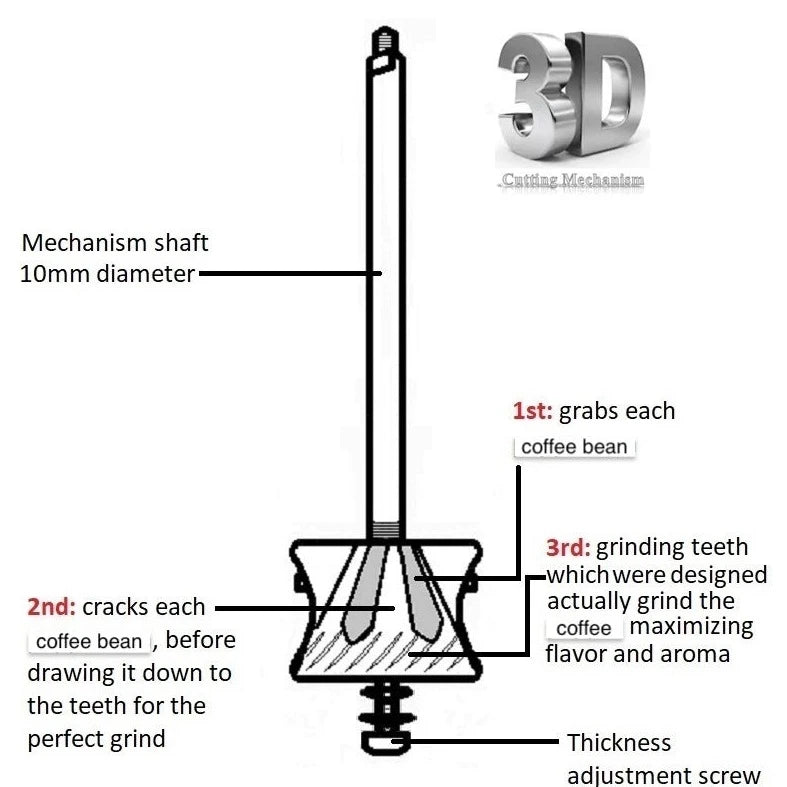 Athena 7.7" "Minimal" Coffee Grinder - café la maison J.