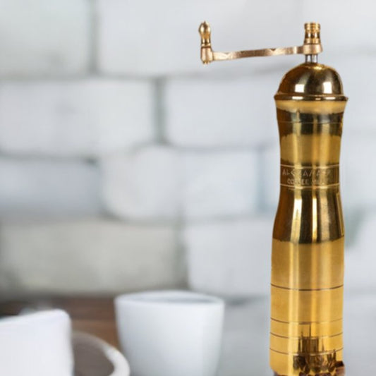 Athena 8.7" Brass Coffee Grinder - café la maison J.