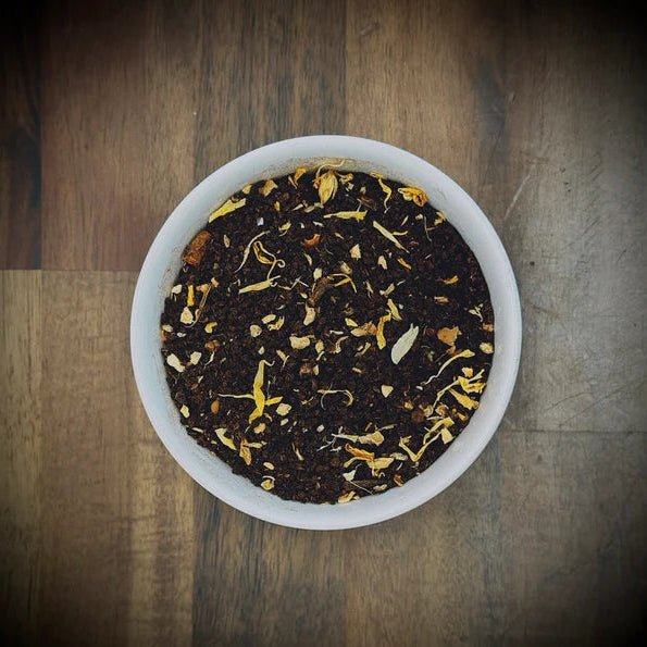 Loose leaf masala chai tea in a bowl