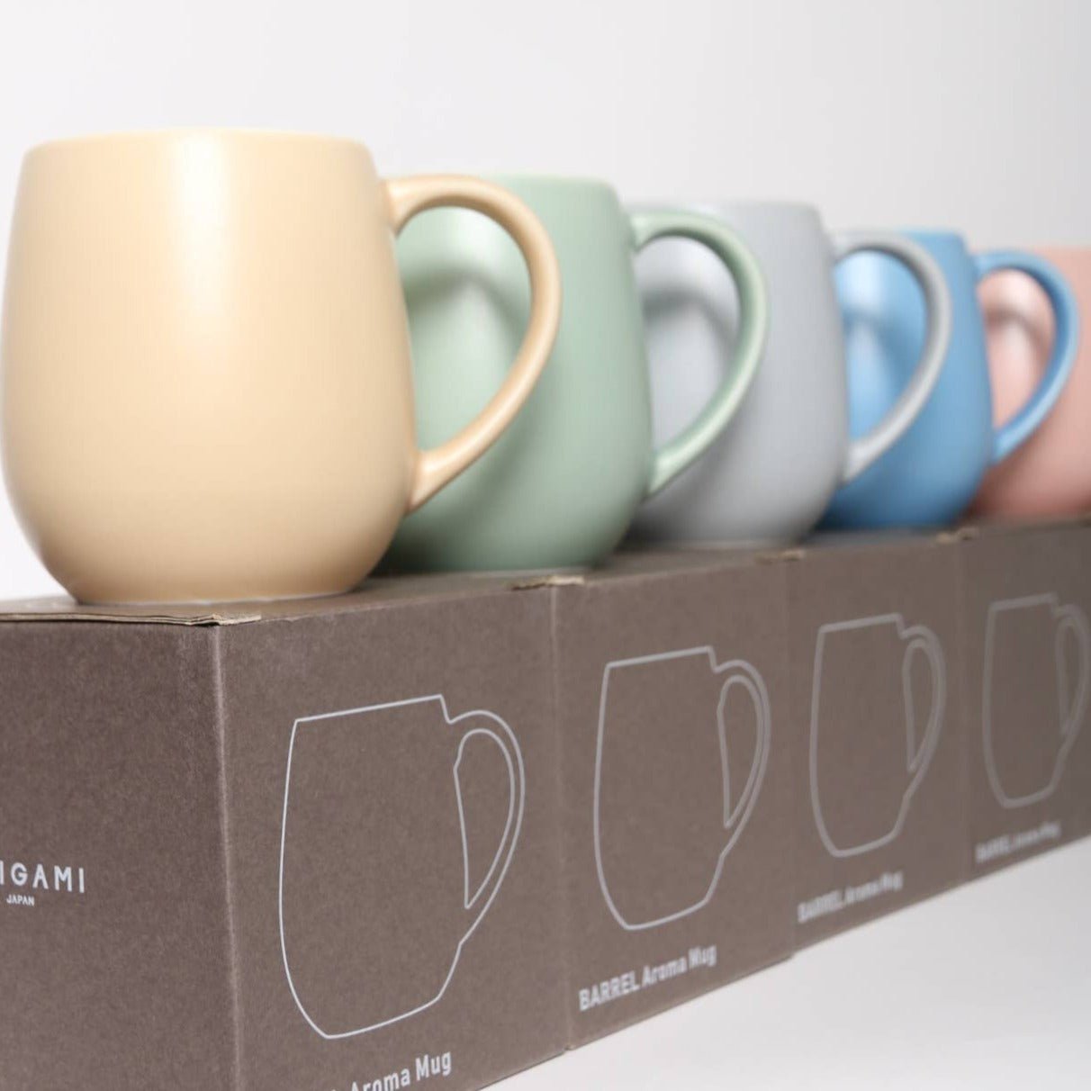 ORIGAMI Barrel Aroma Mug (Matte Colors) - café la maison J.