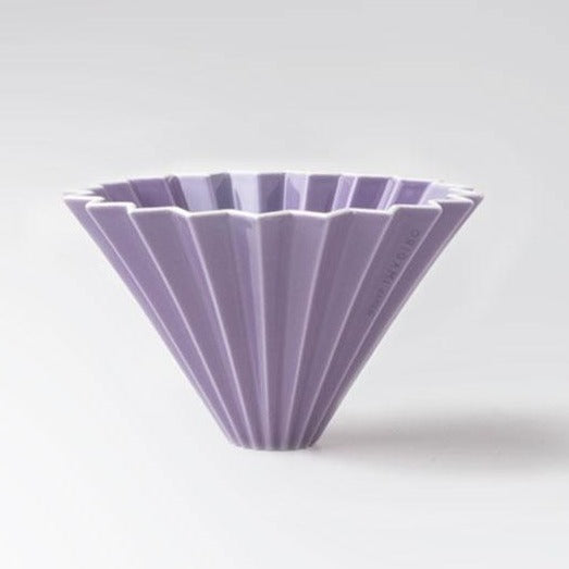 A purple ORIGAMI Coffee Dripper M