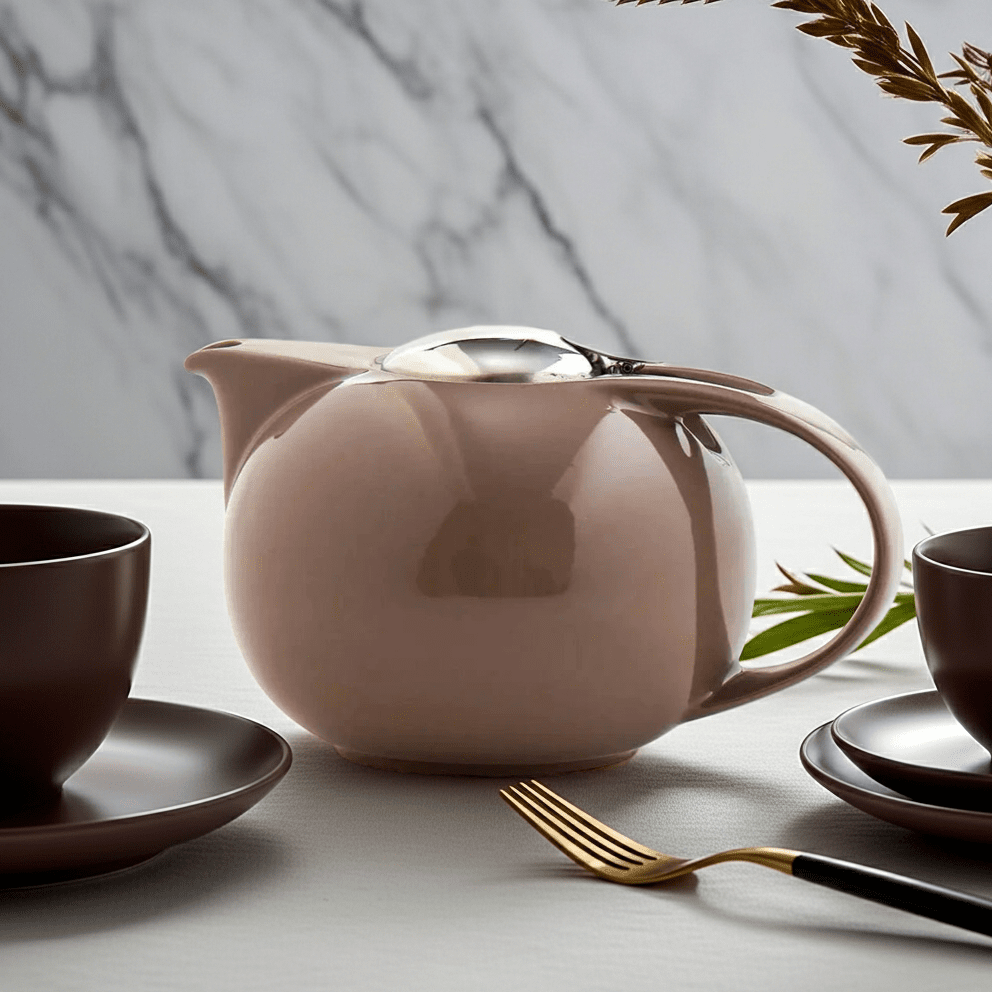 ZERO JAPAN Round Ceramic Teapot 45oz - café la maison J.